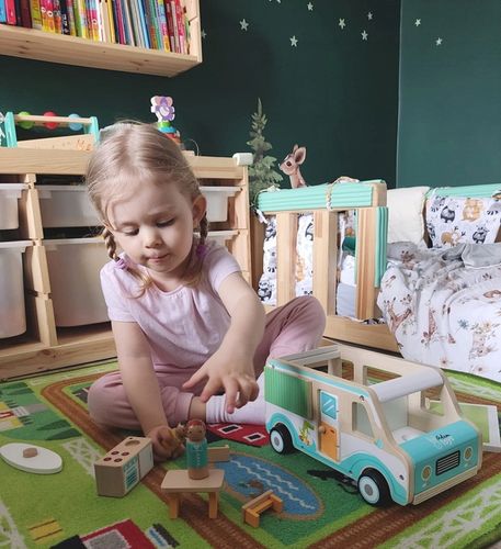 ADAMTOYS KAMPER DLA DZIECI POJAZD PODRÓŻNY AUTKO ZABAWKOWY POJAZD SURF VAN na Arena.pl