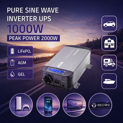Qoltec przetwornica 12V/230V 1000W UPS na Arena.pl