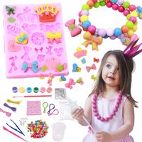 Zestaw do robienia bransoletek biżuterii koraliki PREZENT dla Dziewczynki