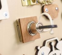 Tablica Manipulacyjna Sensoryczna Montessori Edukacja Dzieci Imię GRATIS