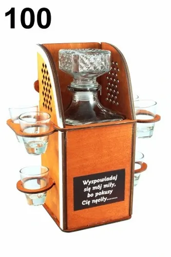 Karafka na alkohol 6 kieliszków kieliszki prezent URODZINY 18-99 WZORY na Arena.pl