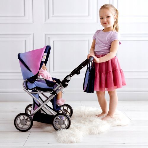 WÓZEK DLA LALEK 3w1 Spacerowy Głeboki Nosidło Torba Przewijak DORIS na Arena.pl