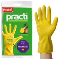 paclan practi, rękawice gumowe, zapachowe, ananas, rozmiar m, 1 para