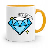 Kubek Żółty Dla Dziewczyny Panny Żona Idealna Z Nadrukiem Ze Zdjęciem