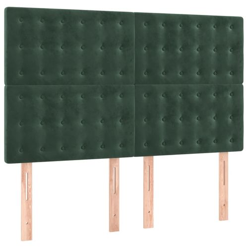 Łóżko kontynentalne z materacem, zielone, aksamit, 140x190 cm na Arena.pl