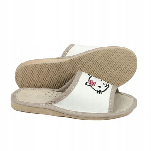 Kapcie Dziecięce Kitty Klapki Pantofle Skóra! na Arena.pl