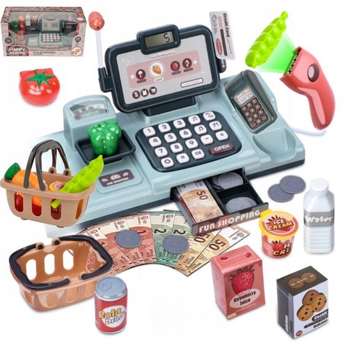 KASA SKLEPOWA DLA DZIECI DUŻY ZESTAW INTERAKTYWNA WYŚWIETLACZ LCD DŹWIĘK na Arena.pl