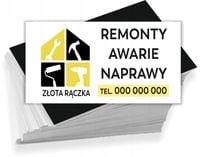 Wizytówki reklamowe 100 szt różne wzory REMONTY NAPRAWY AWARIE