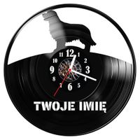 Zegar ścienny z płyty winylowej Pies z imieniem 1163.14