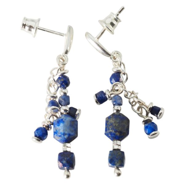 Kolczyki - Lapis Lazuli w srebrze zdjęcie 2