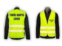 KAMIZELKA ODBLASKOWA Z NADRUKIEM LOGO TWÓJ NADRUK personalizacja