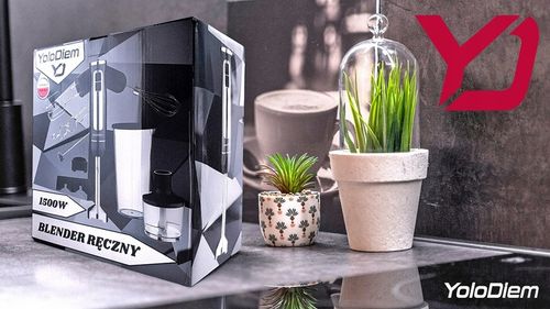 BLENDER RĘCZNY WIELOFUNKCYJNY 9W1 1500W PRO 4 TYTANOWE OSTRZA BOGATY na Arena.pl