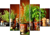 105CM 150CM ZEGAR 5 ELEM PRZYPRAWY ZIOŁOWE DRUK OBRAZ