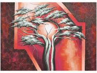 50X70CM SZKARŁATNE DRZEWO OBRAZ POKOJU DREWNINE