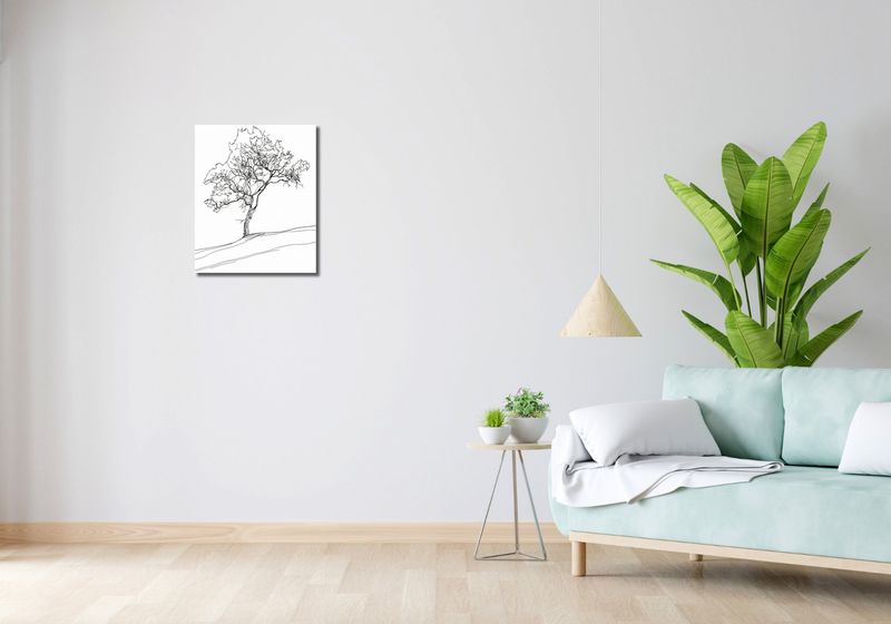 Obraz 40x50cm Drzewo w Zarysie zdjęcie 2