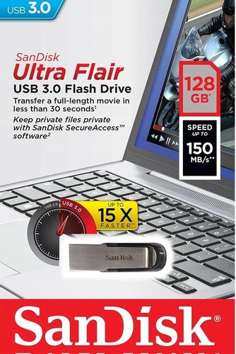 SanDisk PENDRIVE ULTRA FLAIR USB 3.0 128GB 150MB/s na Arena.pl