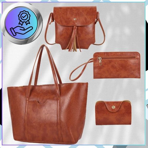 Torebka Damska Shopperka BAD&BAGS Zestaw Skórzana Na Ramię Torba Pojemna na Arena.pl