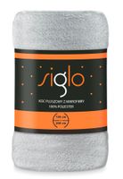 Koc Pluszowy 220X200 Mikrofibra Siglo Srebrny