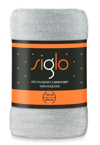 Koc Pluszowy 220X200 Mikrofibra Siglo Srebrny na Arena.pl
