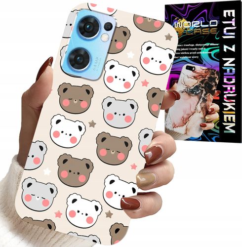 ETUI DO OPPO RENO7 5G - MIŚ MISIE WZORY DLA NAJMŁODSZYCH + SZKŁO na Arena.pl