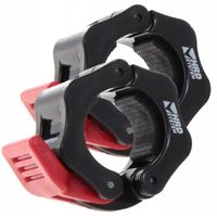 HRD SYSTEM ZACISKI SZCZĘKOWE QR NA GRYF 25MM KLAMROWE CZARNO CZERWONE