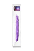 b yours 14inch double dildo purple