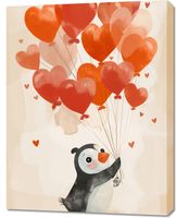 Obraz 70x90cm Pingwinek z Balonami