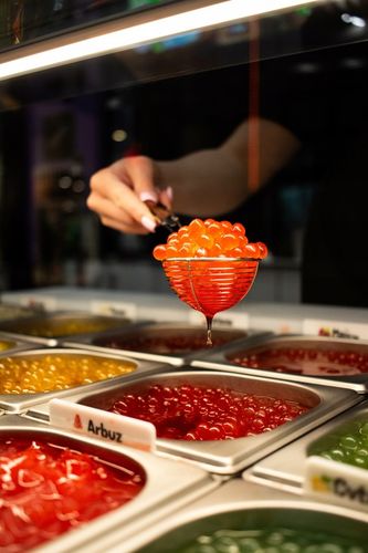 Kulki do Bubble Tea MALINA 3,4 kg | Popping boba kawior o smaku owocowym na Arena.pl