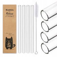 Słomki szklane rurki eko wielorazowe ekologiczne do picia | Bubble Tea