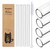 Słomki szklane rurki eko wielorazowe ekologiczne do picia | Bubble Tea