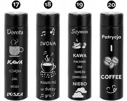 KUBEK TERMICZNY Termos LED GRAWER DO HERBATY KAWY Prezent Na URODZINY LOGO na Arena.pl