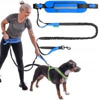 Pas trekkingowy BIODROWY z amortyzatorem biegania z Psem elastyczna smycz