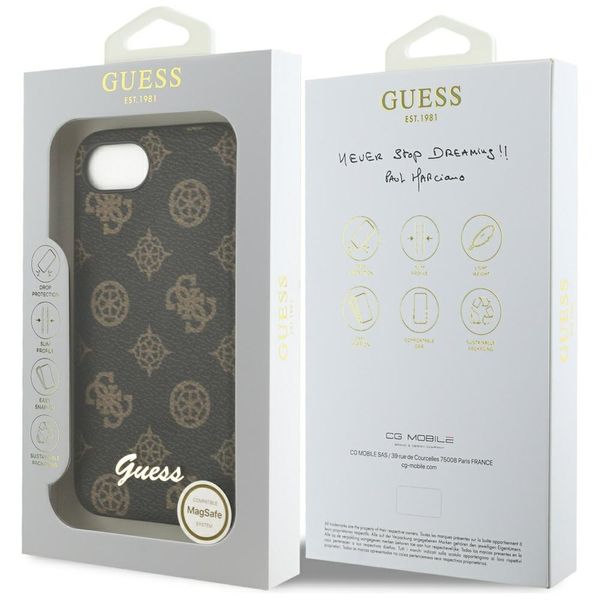 etui guess peony script logo magsafe do iphone 16e czarny zdjęcie 8