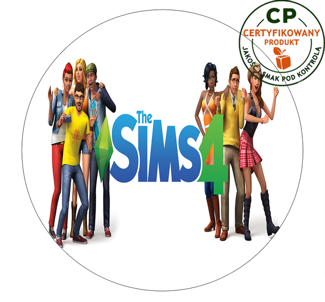 Opłatek na tort Sims zdjęcie 1