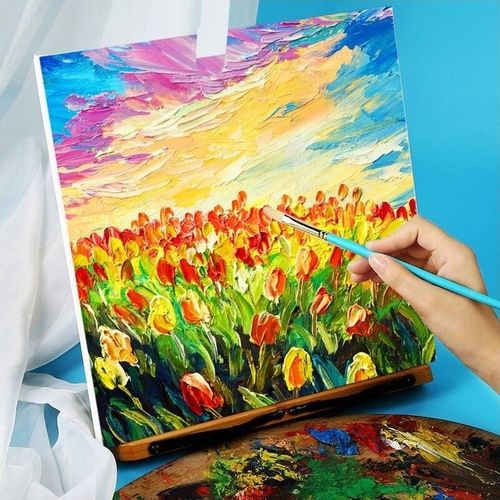 PŁÓTNO MALARSKIE 55x75cm PODOBRAZIE DO MALOWANIA NA DREWNIANYM BLEJTRAMIE na Arena.pl