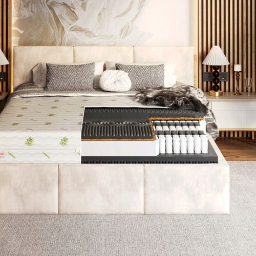 Materac Z ALOESEM sprężynowy kieszeniowy 120 x 200 24cm H3, H4 PROFILOWANY na Arena.pl