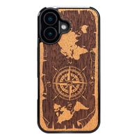 drewniane etui bewood do iphone 16 róża wiatrów merbau