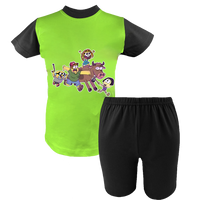 Krótka Piżama dziecięca Greenowie