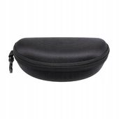 Czarne Sportowe ETUI NA OKULARY przeciwsłoneczne twarde zamek karabińczyk