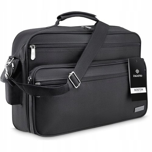 Torba męska na ramię do pracy pojemna mocna listonoszka na laptopa ZAGATTO na Arena.pl