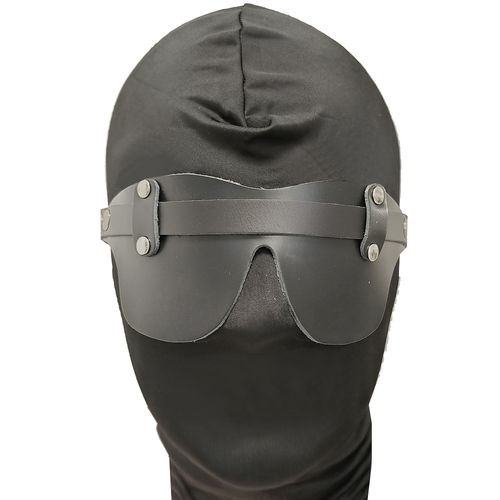 skórzana maska na oczy z regulacja obwodu głowy. erotyczny gadżet bdsm. na Arena.pl