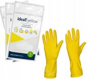 rękawice gospodarcze lateksowe / żółte / rozmiar: 7 - s / ideall yellow