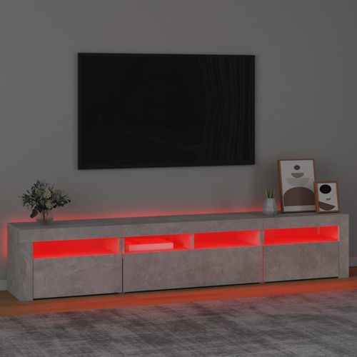 Szafka pod TV z oświetleniem LED, szarość betonu, 210x35x40 cm na Arena.pl