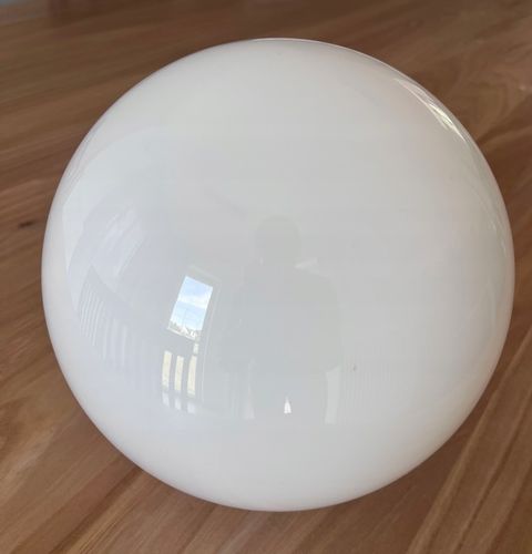 Klosz szklany kula zamknięta 20 cm kula biała na Arena.pl