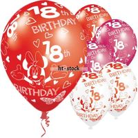 DISNEY MICKEY BALONY URODZINOWE 18 LAT 5 SZTUK