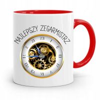 Kubek Czerwony Zegarmistrza Najlepszy Zegarmistrz Z Nadrukiem Ze Zdjęciem