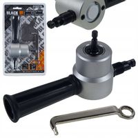 NOŻYCE DO CIĘCIA BLACHY PRZYSTAWKA ADAPTER GŁOWICA NA WIERTARKĘ BLACK