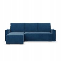 KANAPA NAROŻNIK NOTO NIEBIESKI Rogówka Funkcja Spania POSO SZTRUKS