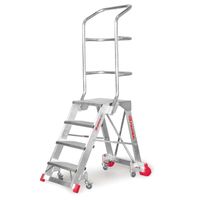 Drabina magazynowa FARAONE 4-stopniowa CM 4LPR - 2,98 m