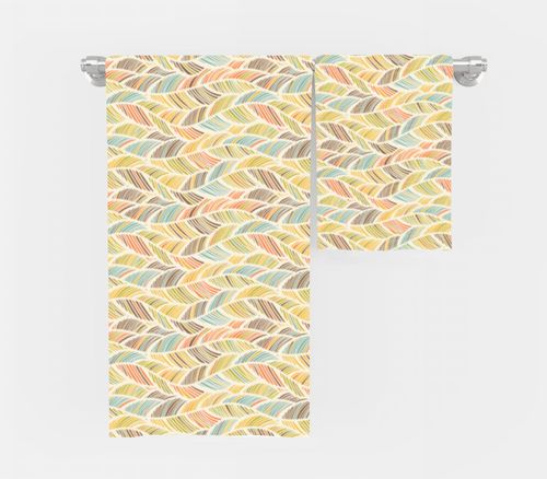 RĘCZNIK Kolorowe listki z twoim dowolnym tekstem 100x50cm 029C na Arena.pl